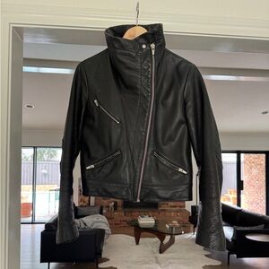 Veda black leather motorcycle jacket - buttery leather - so gorgeous!